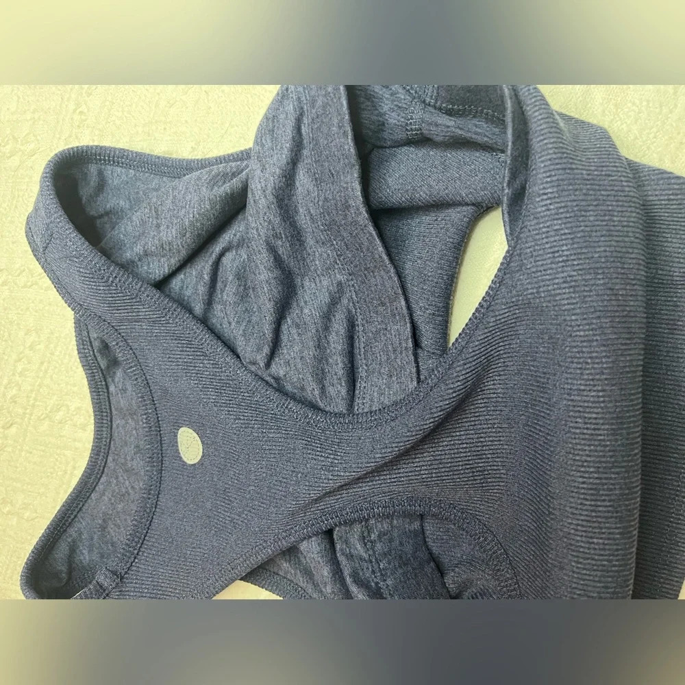 Royal blue Kensi Ribbed performance tank - Picture 9 of 9